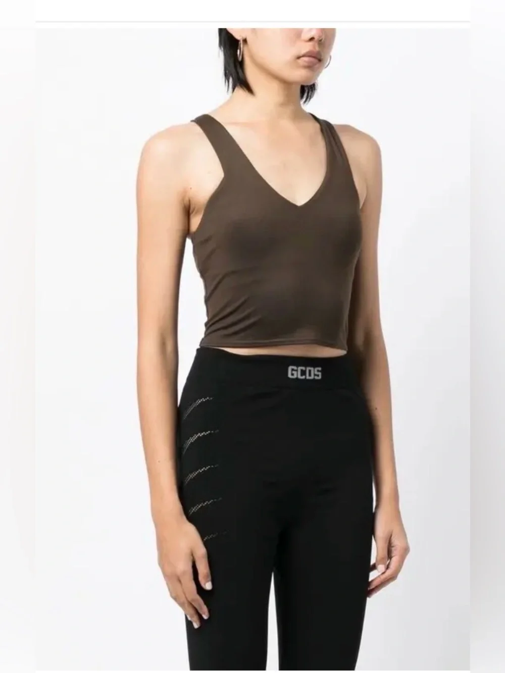 Alo Yoga Real Racerback Bra Tank Brown , size XS